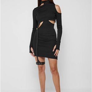 Cut-out Suspenders dress